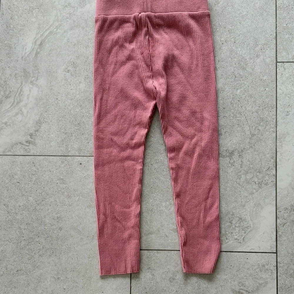 Huxbaby Pink Organic Rainbow Bear  Matching Set sz 7 color Rose